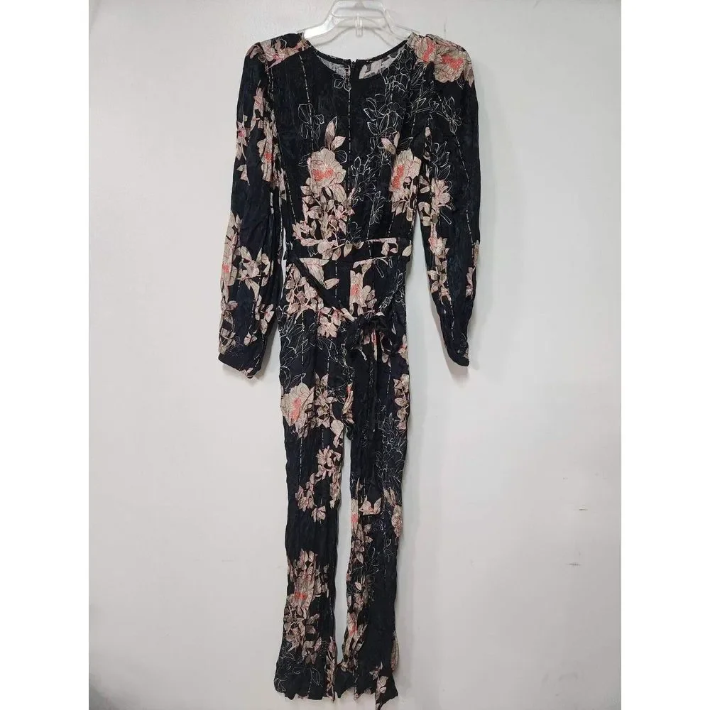 Anthropologie Harlyn Audria Jacquard Jumpsuit Size XS A37 - Picture 5 of 8